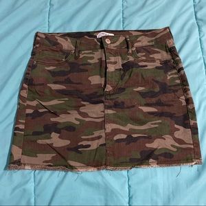 Camo Jean Skirt